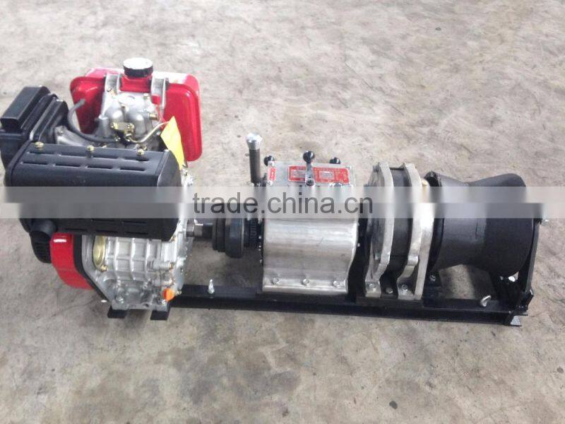 5 Ton fast speed shaft driven diesel cable pulling winch