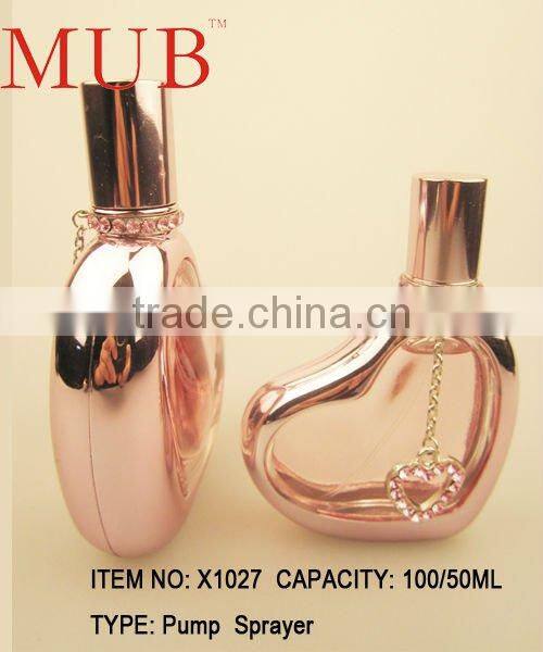 Empty glass spray bottle for perfume