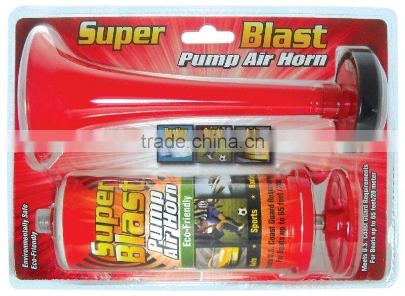 Super Blast Hand Pump Air Horn - Never Runs out