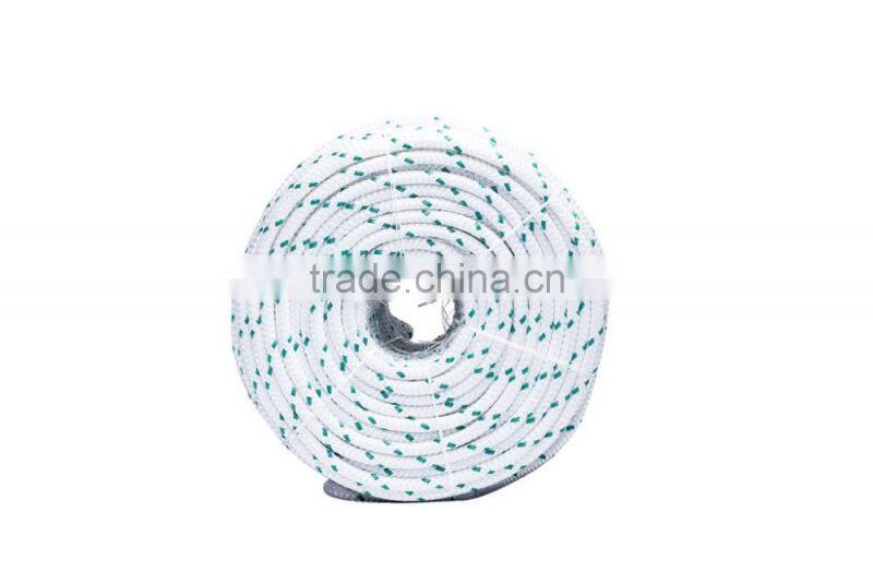 Diamond braided polyester rope on roller