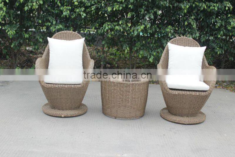Leisure Rattan Cafe Furniture Garden Coffee Table And Chair