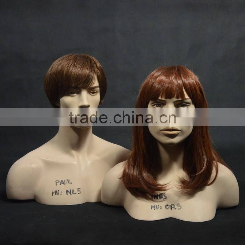 Mannequin Head Female Displaying Hats, wigs, scarves, and necklaces