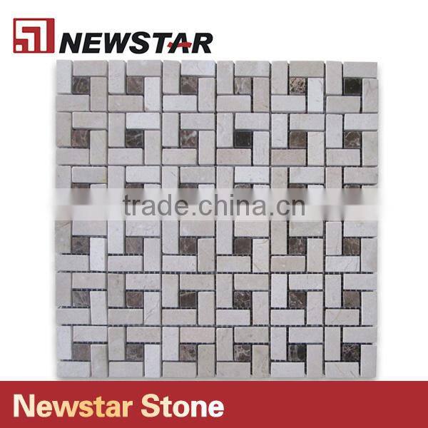 Newstar natural polished carrara white marble 12x12 square tile Mosaic