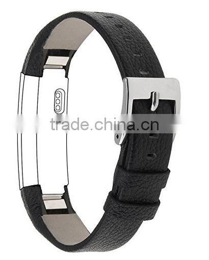 Leather Replacement Strap for Fitbit Alta Bands Black