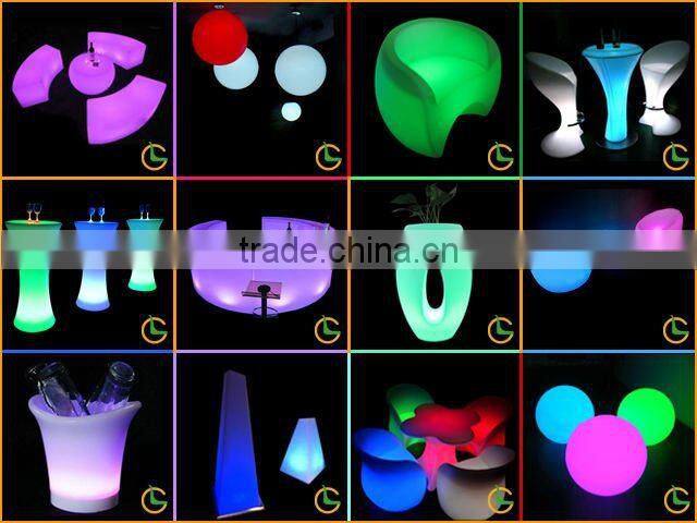 Small Plastic Round LED Table/Cube Seat LGL27-2141
