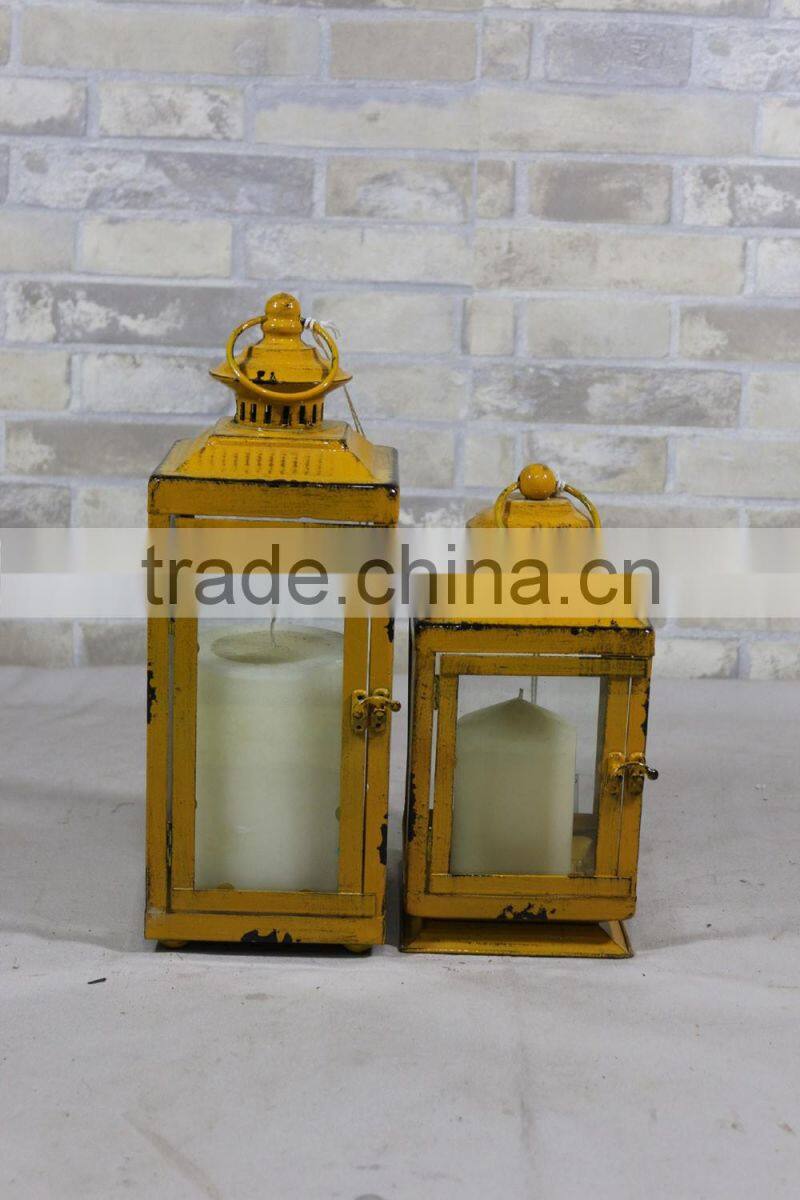 Best Price Garden Decorative Antique Black Metal Brass Candle Lantern