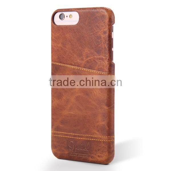 Retro Leather Phone Case With Card Slot Back Cover For iPhone 6/6s/7/7 Plus