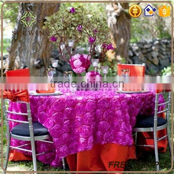 garment rosette round table cloth for wedding/party/banquet