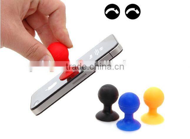 Novelty and fashion mobile phone holders / sucker cute ball shape silicone mobile phone holders