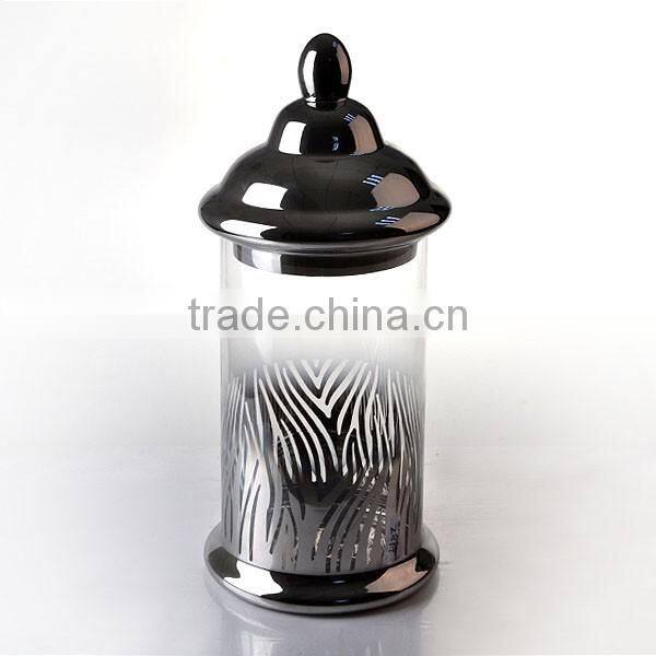 Leopard Print Collection Decal Glass Apothecary Jar