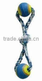 colored braided cotton rope pet toy