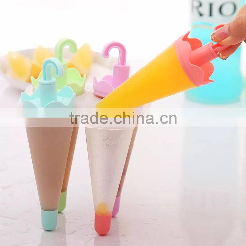 Umbrella Shape Pop Lolly PP Plastic Popsicle Ice Cooler Mold