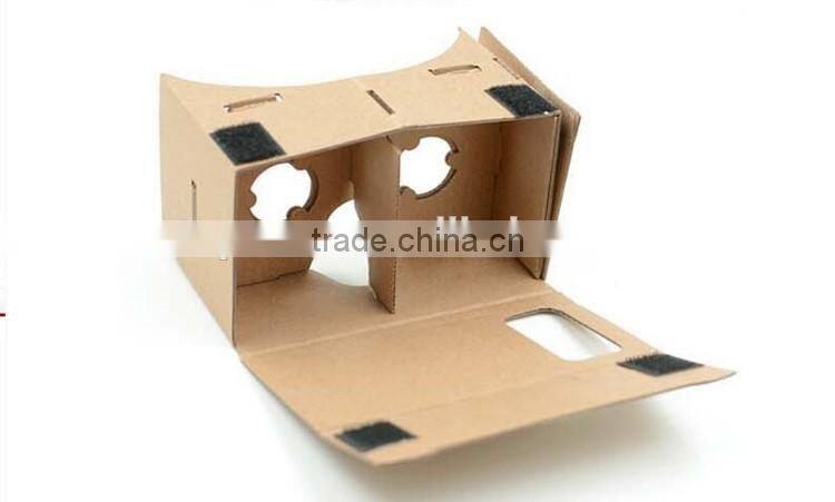 37MM Big Lens Google Cardboard V2.0 VR Box Cardboard 3D Glasses with headwrap