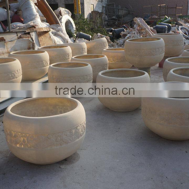 Big round modern flowerpot