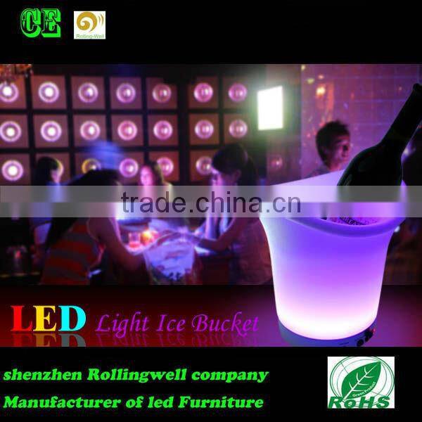 plastic/PE led ice bucket/with CE/RoHS certification
