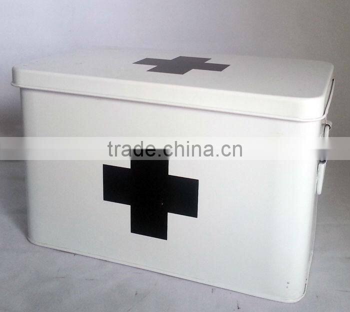 Metal medicine chest medical kit emergency box