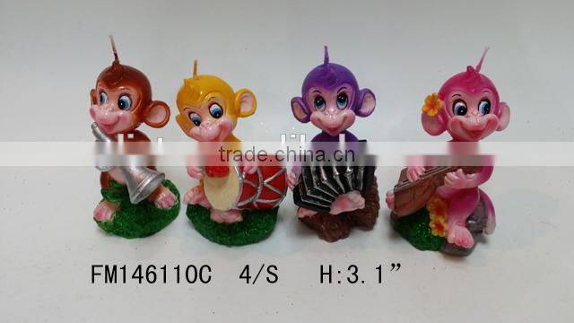 high quality lovely monkey shape candle wholesale for 2016 new year gift