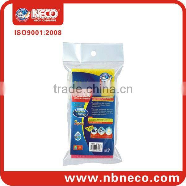 kitchen sponge pad with scrubber dish sponge