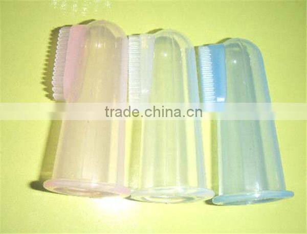 2013 Lovely eco silicone baby teeth finger brush