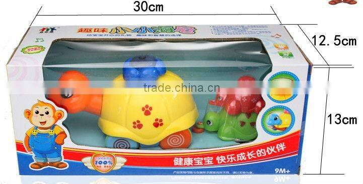 2014 newest design, colorful palstic funny toy for baby MUSIC TURTLE TOY FOR KIDS FROM DONGGUAN ICTI SUPPLIER