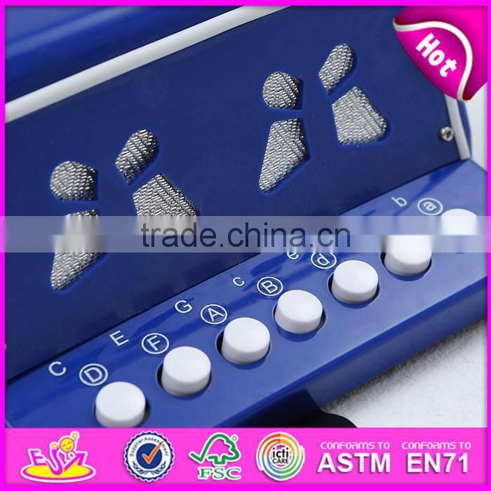 Hot selling children toy wooden musical accordion instrument W07K006A