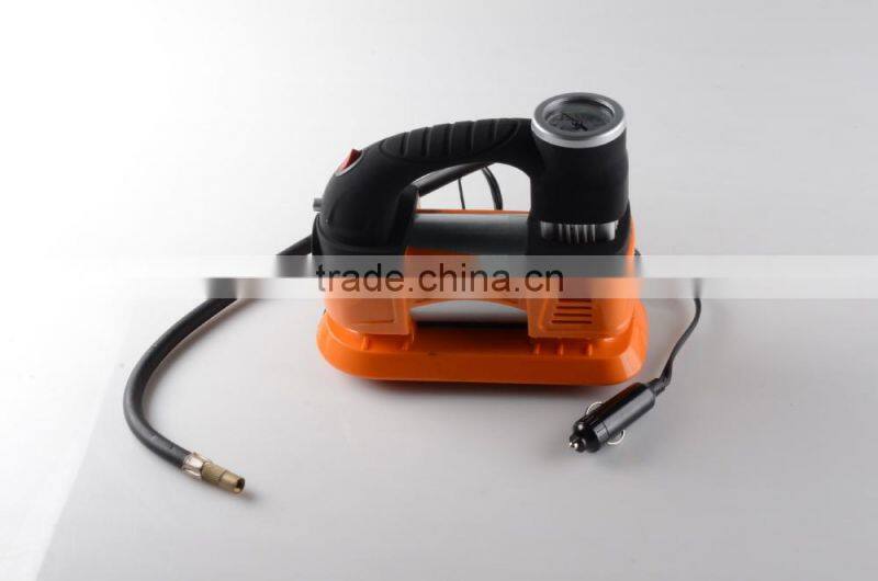 S80325 12V Car Auto DC tire pump / tyre inflator / car air compressor with LED light oil free