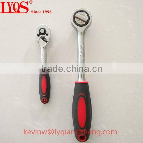 Tapered podger end ratchet wrench