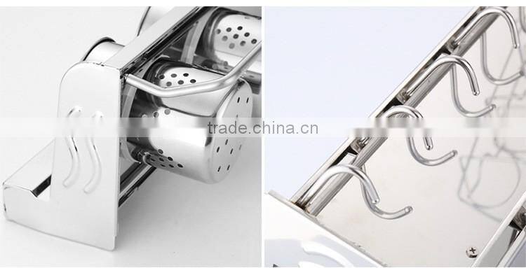 Cheap oem high end multi 304 stainless steel Wall Mounted storage holder rack as seen on tv