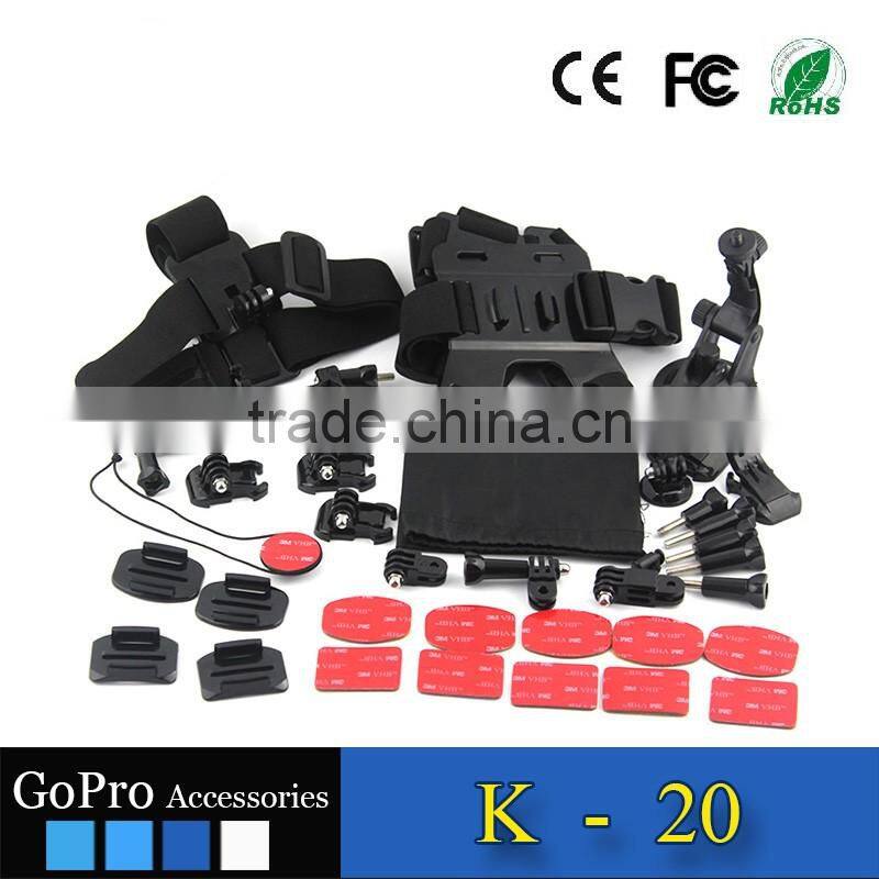 2016 hot selling products kit used for gopros heros 4 accessories bundle of camera cases