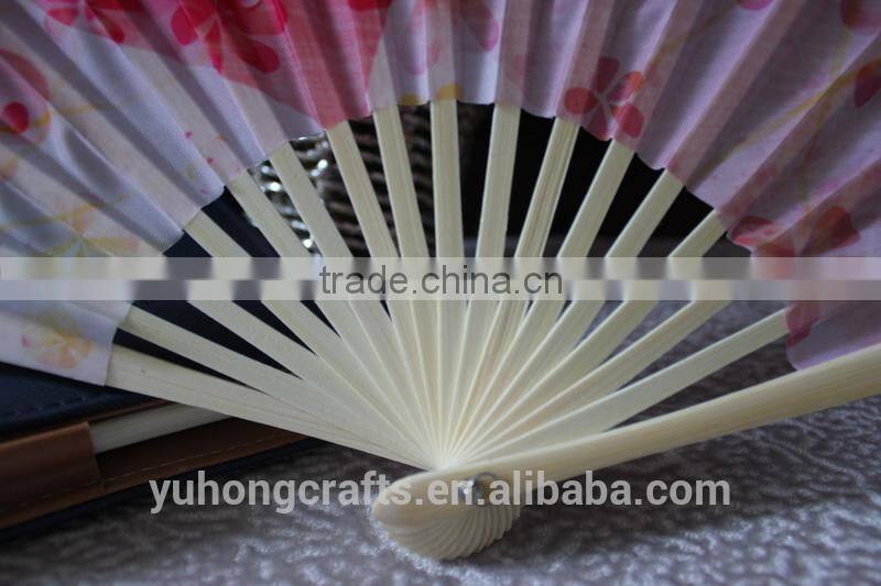 High quality bamboo fabric hand fan