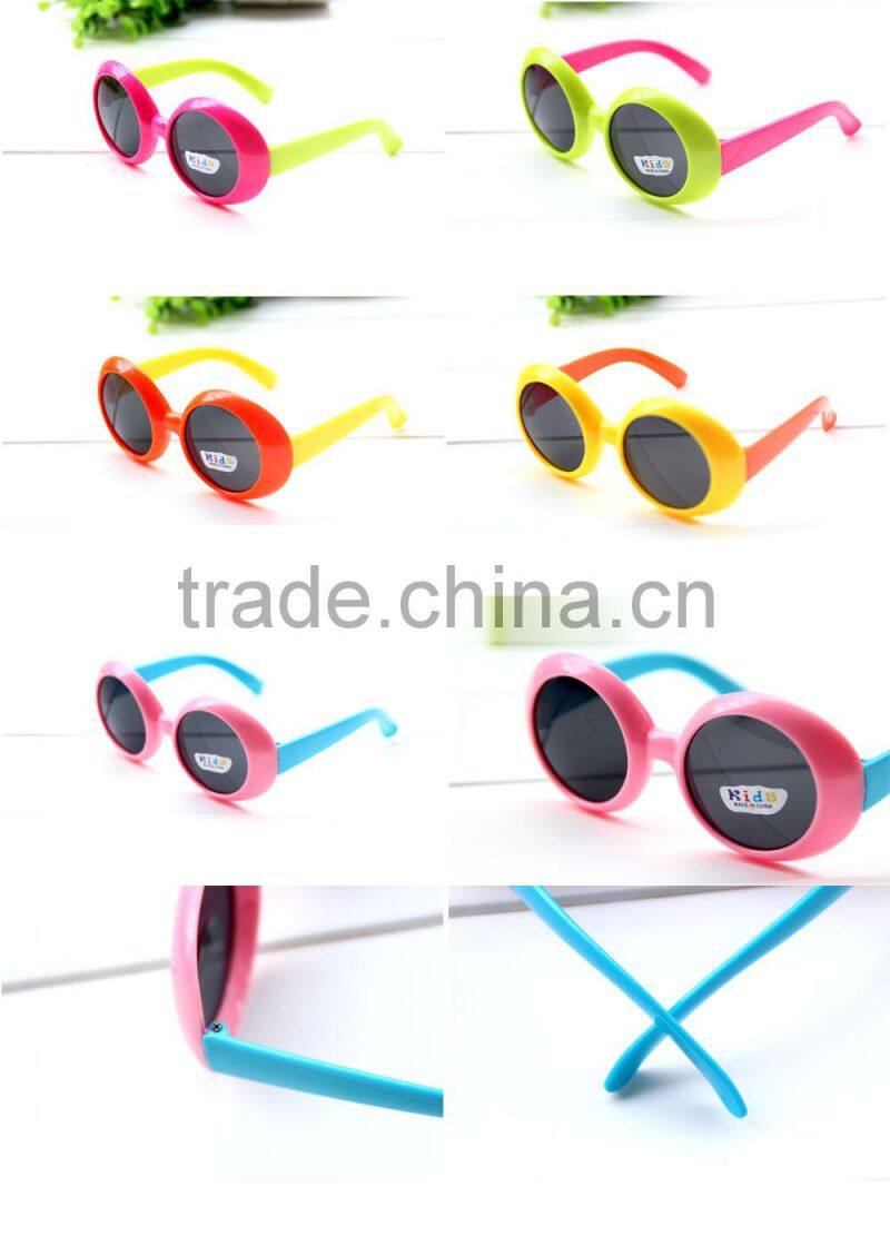 Candy Color Kids Sun Glasses Fashionable Glasses Plastic Cheap Sunglasses