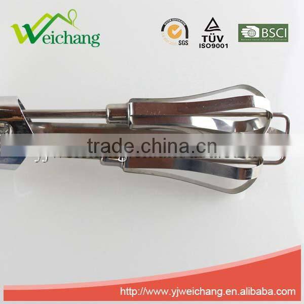 WCE334 Stainless Steel Easy-to-use Rotary Egg Beater Whisk With white Handle