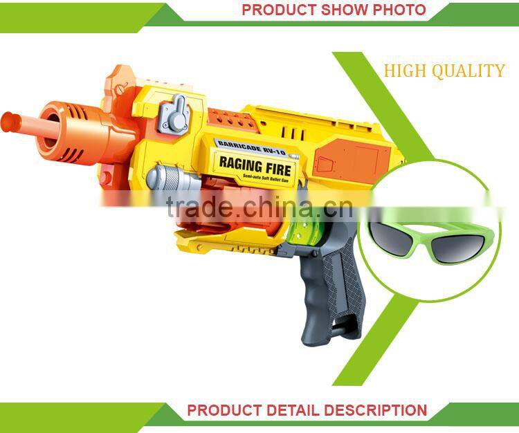 New design plastic electric 10 bursts shooting toy pop gun