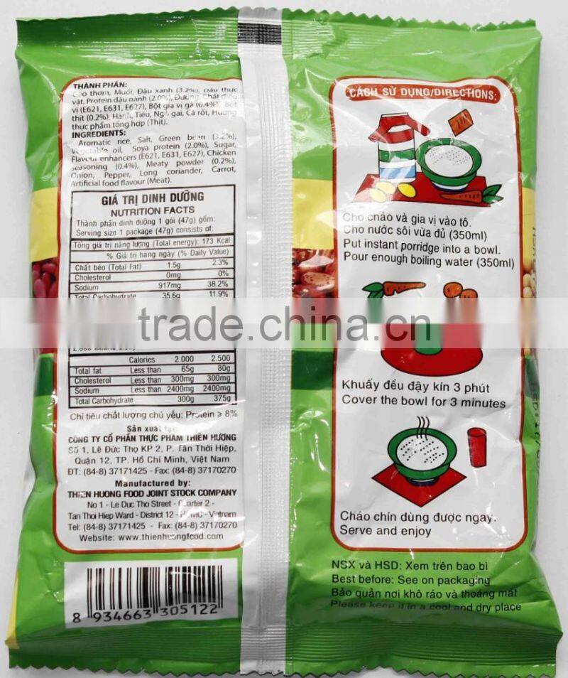 " VI HUONG" NUTRITIOUS FLAVOUR INSTANT PORRIDGE 47g - Thien Huong Food JSC