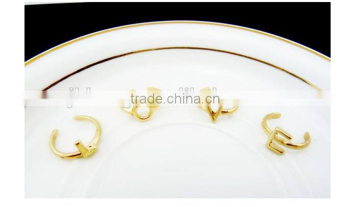 New arrived fashion jewelry gold finger ring set midi ring set