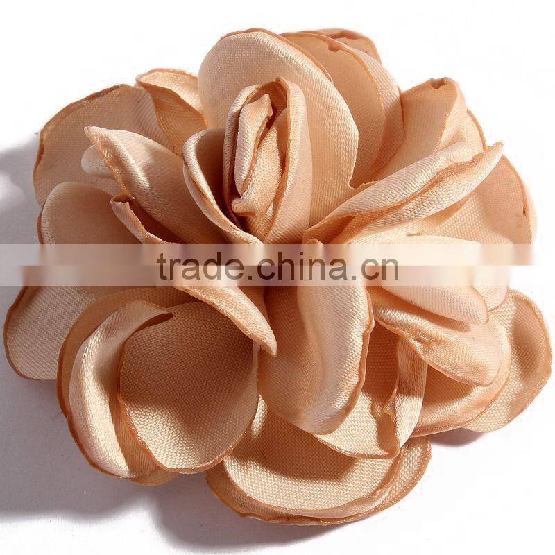 handmade singe fabric flower clip for kids hair accessories
