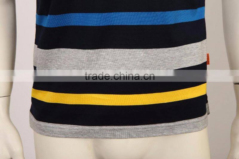 mens bulk sale plain stripe cotton t shirt