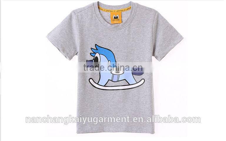Wholesale Boy kids funny cartoon printed organic cotton T shirt