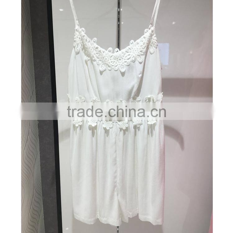 Free Sample Stocks 2017 woman playsuit with shoulders open