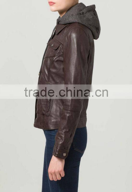 ALIKE pu leather jacket women