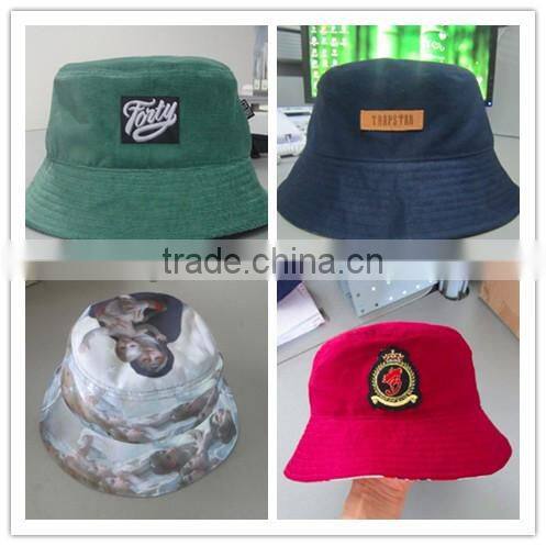 2014 New Fashion Cotton Custom Plain Stone Washed Bucket hat