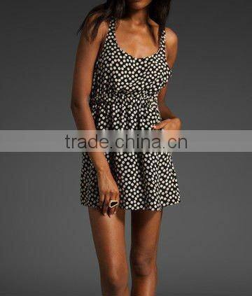 12DR013 2012 summer mini sexi fladies dresses with With White Dots