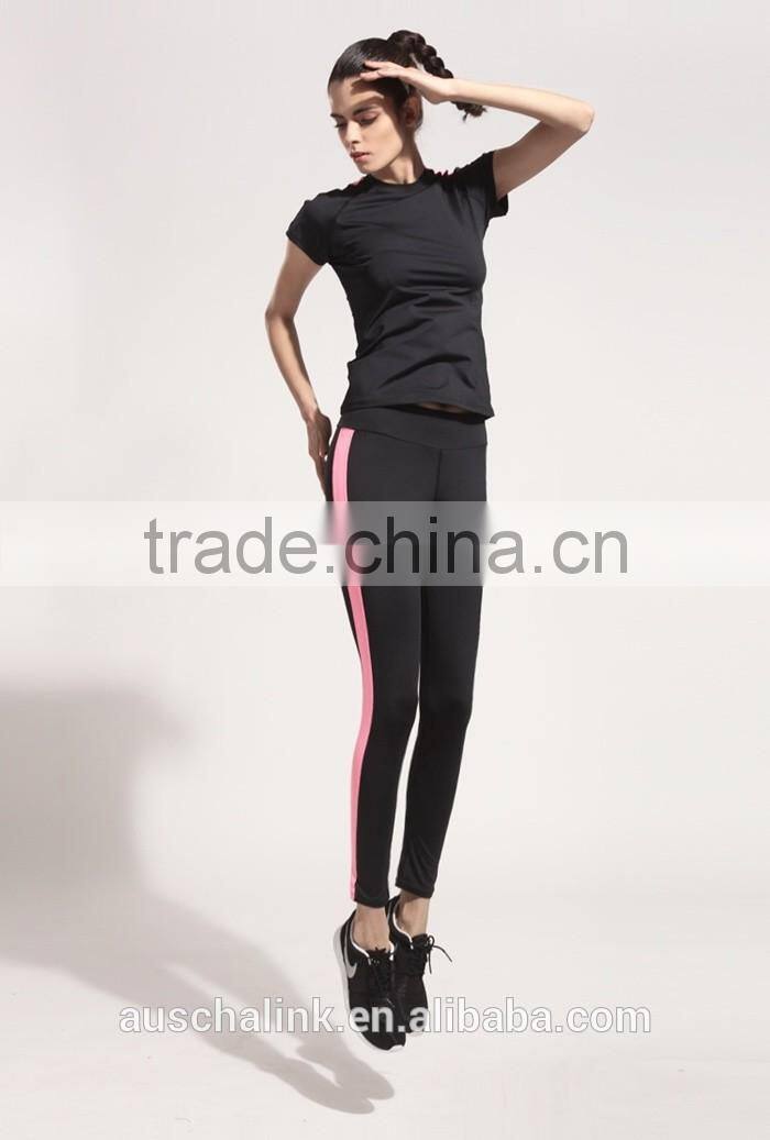 2016 hot sale ladies cheap sport dry fit soft hand feel gym pants