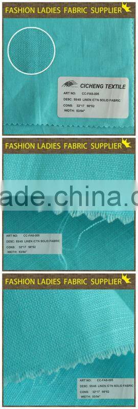 NEW 100% COTTON PRINT CROSS HATCH LADIES TROUSERS BAGS LINEN/CTN SOLID FABRIC