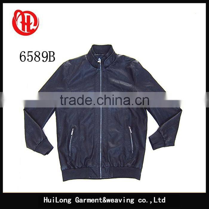 Newest fashion custom man jacket leather faux leather jacket