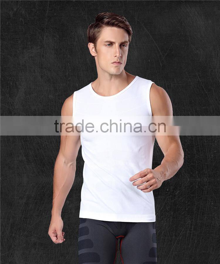 new model fitness skinny bodybuilding excercise sleeveless compression shirts for men