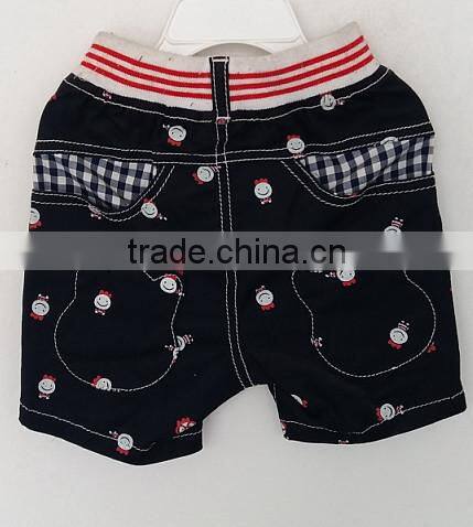 cool baby boys black color printed woven shorts for summer