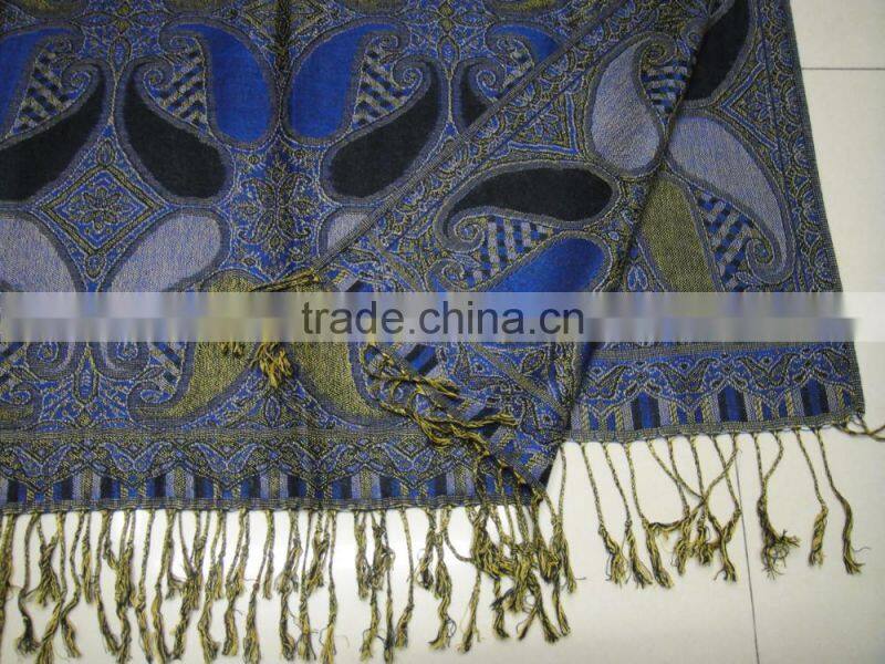 2017 wholesale factory China Yiwu France jacquard classic viscose paisley floral pashmina scarf for ladies