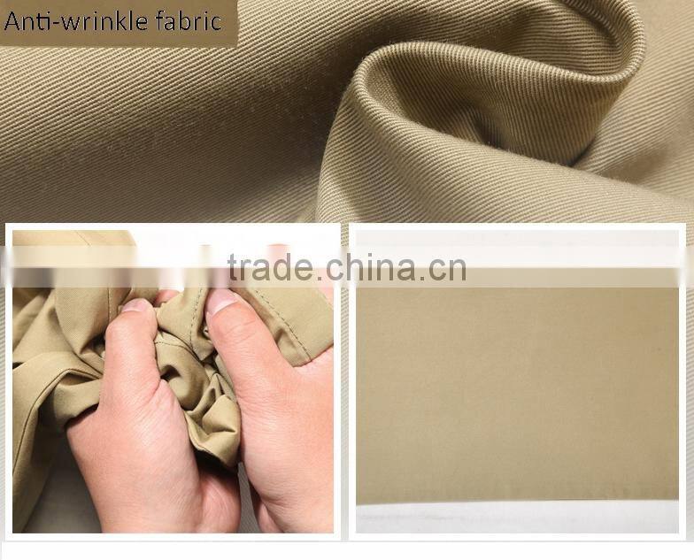 Men's Anti-wrinkle Flat-Front Slim Fit Long Chino Pant