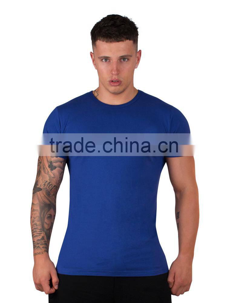95cotton 5spandex muscle mens tight fit t shirt